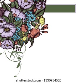 Abstract vector flower background. Flower invitation, save the date card template, abstract elegant pattern vector design editable. Floral design