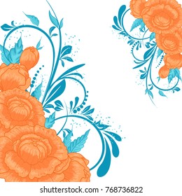 Abstract vector flower background. Flower invitation, save the date card template, abstract elegant pattern vector design editable. Floral design