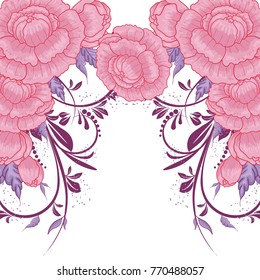 Abstract vector flower background. Flower invitation, save the date card template, abstract elegant pattern vector design editable. Floral design