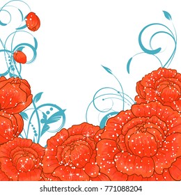 Abstract vector flower background. Flower invitation, save the date card template, abstract elegant pattern vector design editable. Floral design
