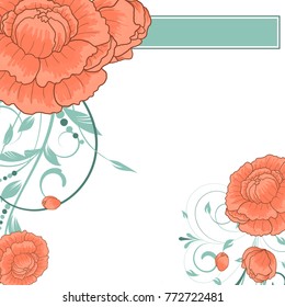 Abstract vector flower background. Flower invitation, save the date card template, abstract elegant pattern vector design editable. Floral design
