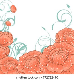 Abstract vector flower background. Flower invitation, save the date card template, abstract elegant pattern vector design editable. Floral design
