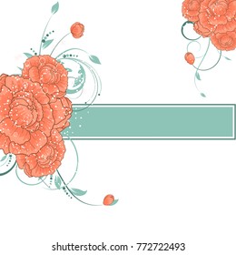 Abstract vector flower background. Flower invitation, save the date card template, abstract elegant pattern vector design editable. Floral design
