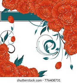 Abstract vector flower background. Flower invitation, save the date card template, abstract elegant pattern vector design editable. Floral design