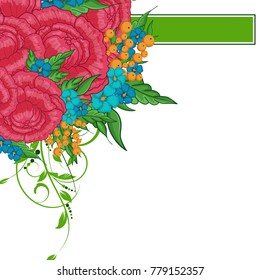 Abstract vector flower background. Flower invitation, save the date card template, abstract elegant pattern vector design editable. Floral design