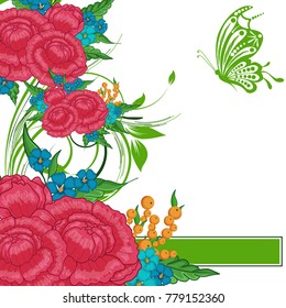 Abstract vector flower background. Flower invitation, save the date card template, abstract elegant pattern vector design editable. Floral design