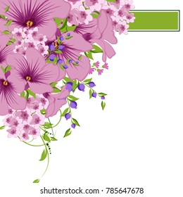 Abstract vector flower background. Flower invitation, save the date card template, abstract elegant pattern vector design editable. Floral design