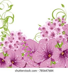 Abstract vector flower background. Flower invitation, save the date card template, abstract elegant pattern vector design editable. Floral design