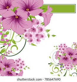 Abstract vector flower background. Flower invitation, save the date card template, abstract elegant pattern vector design editable. Floral design