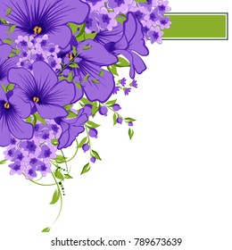 Abstract vector flower background. Flower invitation, save the date card template, abstract elegant pattern vector design editable. Floral design