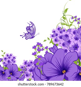 Abstract vector flower background. Flower invitation, save the date card template, abstract elegant pattern vector design editable. Floral design