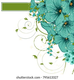 Abstract vector flower background. Flower invitation, save the date card template, abstract elegant pattern vector design editable. Floral design