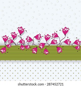 abstract vector flower compositions. greeting card