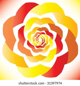 Abstract vector flower element