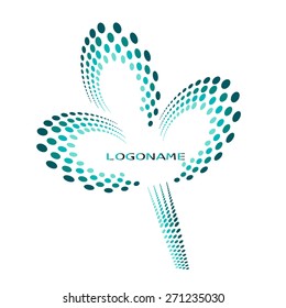 Abstract vector flower  logotype concept isolated on white background. Good for corporate identity and branding