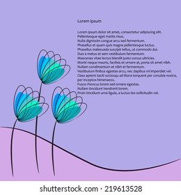 abstract vector flower pattern label 