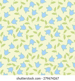 Abstract vector flower seamless pattern.