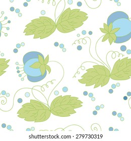 Abstract vector flower seamless pattern.