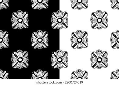 Abstract vector flower sketch doodle hand drawn seamless background.