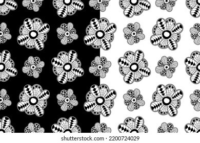 Resumen de boceto de flores vectoriales de dibujos a mano dibujado a mano sin fisuras fondo.