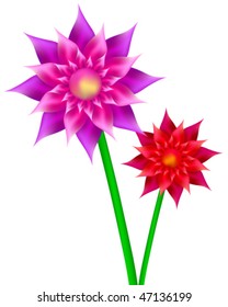 Abstract vector flowers.