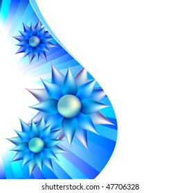 Abstract vector flowers.