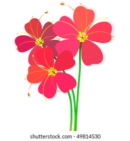 Abstract vector flowers.