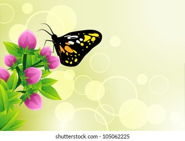 Abstract vector flowers background