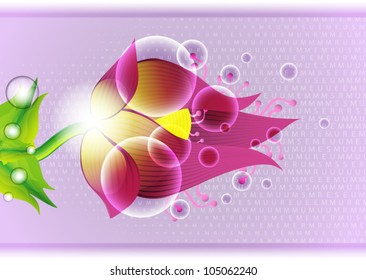 Abstract vector flowers background