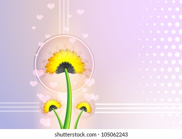 Abstract vector flowers background
