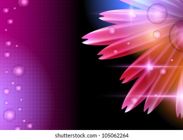 Abstract vector flowers background