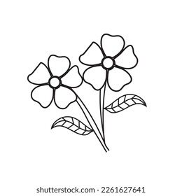 abstract vector flowers coloring page for all ages
