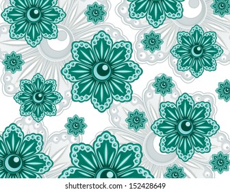 Abstract Vector Flowers. Floral Design.