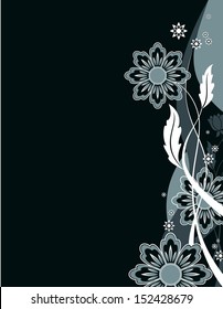 Abstract Vector Flowers. Floral Design.