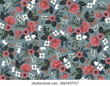 esquema completo de flores vectoriales abstractas, todo diseño con fondo sólido para fábrica de impresión textil