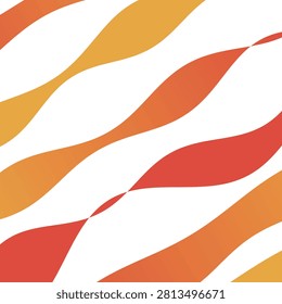 Abstract vector flowing wave band composition on transparent background featuring 6 diagonal wave bands sweeping across the canvas, bold primary colors palette, for modern layouts, branding and creative decoration.