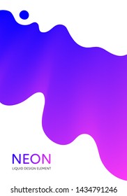 Abstract vector fluid modern minimal background. Dynamic flowing shape on white. Blue and pink gradient color. Design element for vertical poster, banner, presentation, cover, flyer, card.