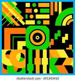 Abstract vector fluorescent bright colors background