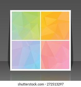 Abstract vector flyer background set,eps10