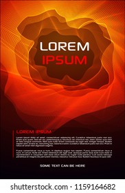 Abstract vector flyer, corporate business, annual report, brochure design and cover presentation with red waves.