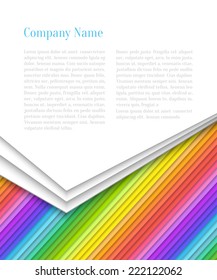 Abstract Vector Flyer Design Template in Paper Cut Style