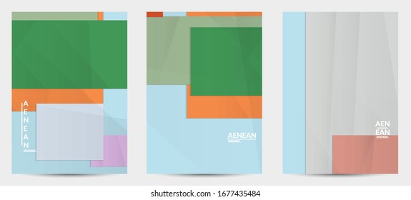 Abstract vector flyer template with folded paper overlapping geometric shapes. Environmental design with cut out geometric objects made of recycled reused paper. Top view geometric pattern.