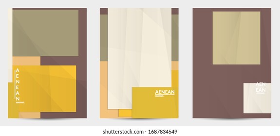 Abstract vector flyer template with folded paper overlapping geometric shapes. Environmental design with cut out geometric objects made of recycled reused paper. Top view geometric pattern.