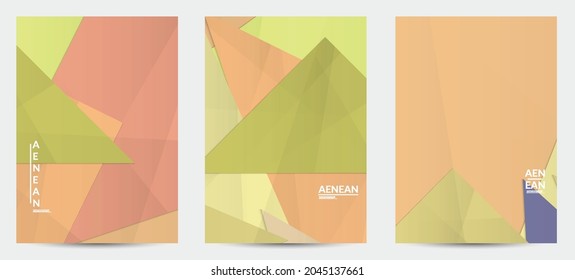 Abstract vector flyer template with folded paper overlapping geometric shapes. Environmental design with cut out geometric objects made of recycled reused paper. Top view geometric pattern.