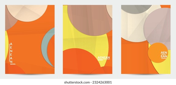 Plantilla de volante de vector abstracto con formas geométricas solapadas de papel doblado. Diseño ambiental con objetos geométricos cortados hechos de papel reciclado reutilizado. Patrón geométrico de vista superior.