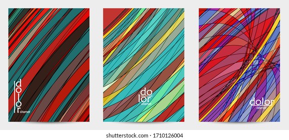 Abstrakte Vektorillustration Flyer-Vorlage mit futuristischen, mehrfarbigen Drahtrahmen-geometrischen Formen. 3D-Mesh-Digital-Science-Modell-Konzept. Design der Webtechnologie Wavy Linien und Gitterstruktur.