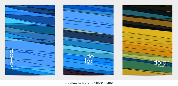 Plantilla de volante de vector abstracto con formas geométricas futuristas multicolores de marco de alambre. concepto de modelo de ciencia digital en malla 3D. Diseño de portada de tecnología web. Líneas onduladas y textura de cuadrícula.