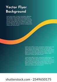 Abstract vector flyer template with vibrant gradients and geometric shapes Background