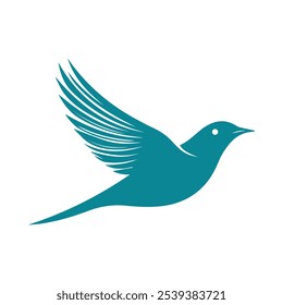 Abstract Vector Flying Bird Icon or Logo Design Template