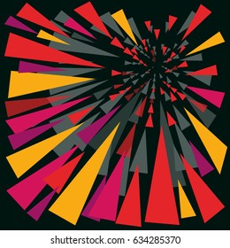 Abstract vector, flying triangles